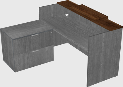 L-shaped modular reception