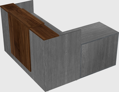 L-shaped modular reception