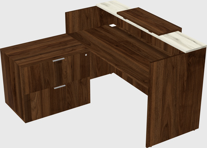 L-shaped modular reception