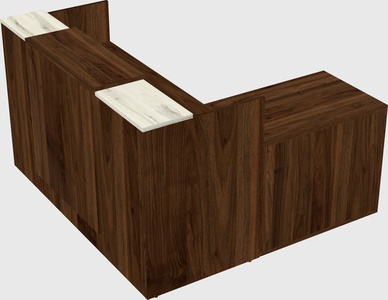 L-shaped modular reception