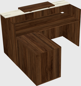L-shaped modular reception