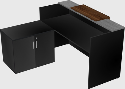 L-shaped modular reception