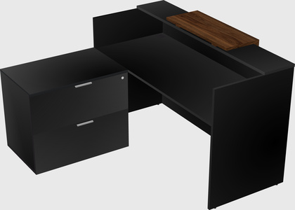 L-shaped modular reception