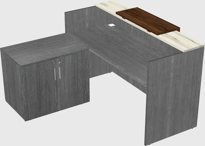 L-shaped modular reception