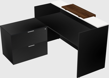 L-shaped modular reception