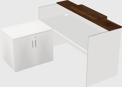 L-shaped modular reception