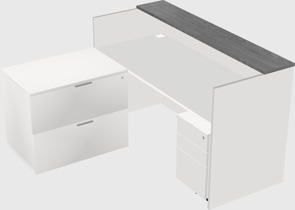 L-shaped modular reception