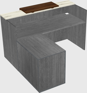 L-shaped modular reception