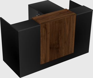L-shaped modular reception
