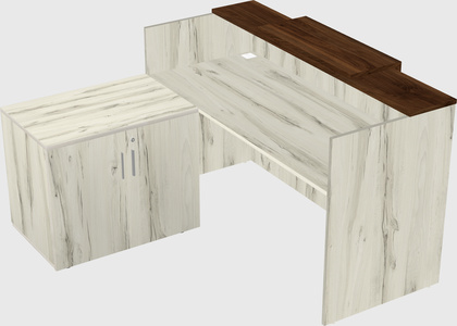 L-shaped modular reception
