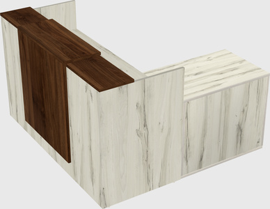 L-shaped modular reception