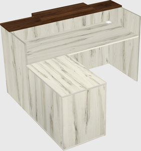 L-shaped modular reception