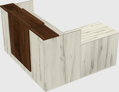 L-shaped modular reception