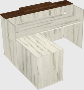 L-shaped modular reception
