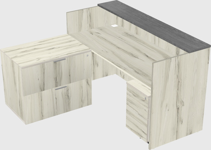 L-shaped modular reception