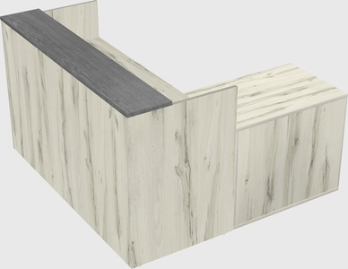 L-shaped modular reception