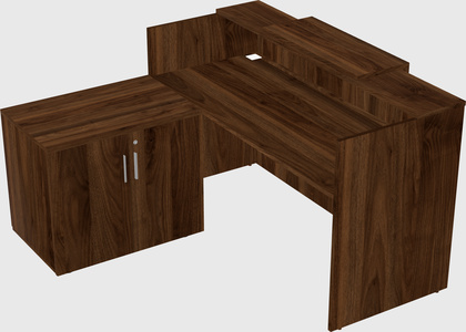 L-shaped modular reception