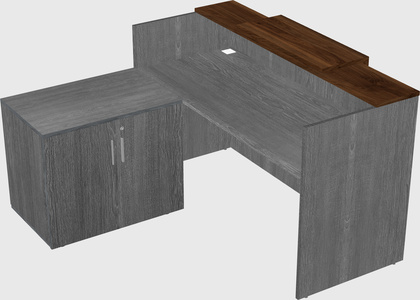 L-shaped modular reception