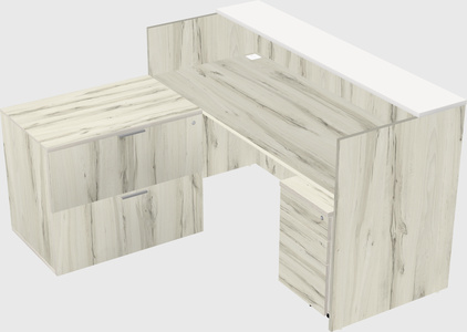 L-shaped modular reception