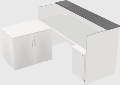 L-shaped modular reception