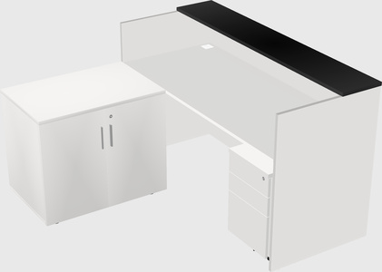 L-shaped modular reception