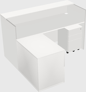 L-shaped modular reception