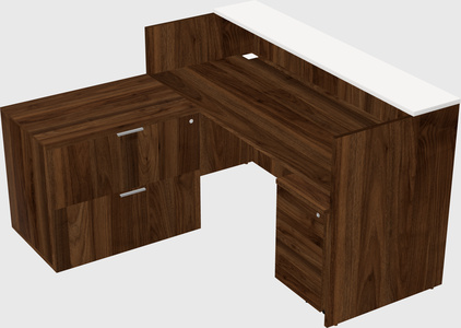 L-shaped modular reception