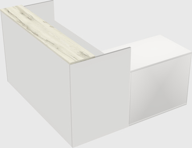 L-shaped modular reception