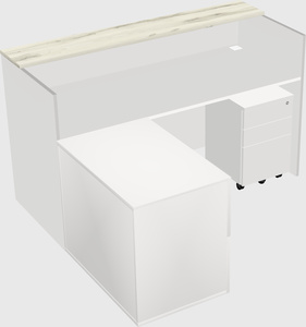 L-shaped modular reception