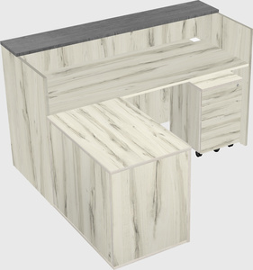 L-shaped modular reception