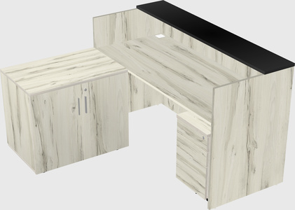 L-shaped modular reception
