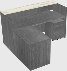 L-shaped modular reception