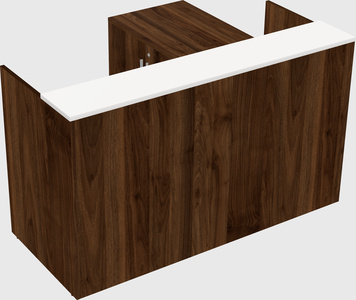 L-shaped modular reception