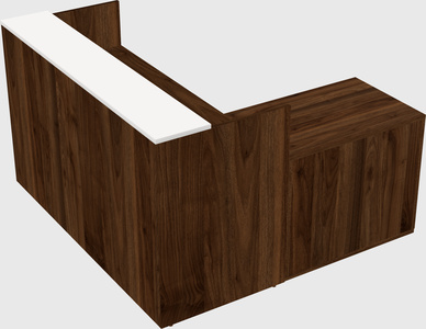 L-shaped modular reception