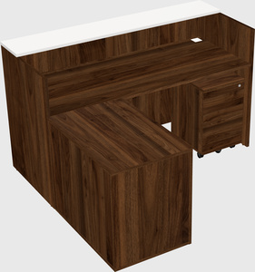 L-shaped modular reception