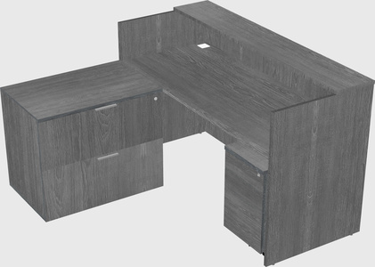 L-shaped modular reception