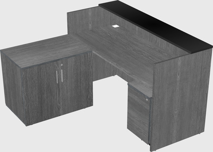 L-shaped modular reception