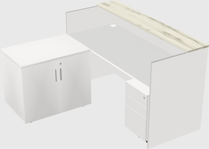 L-shaped modular reception