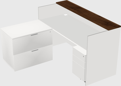 L-shaped modular reception