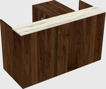 L-shaped modular reception