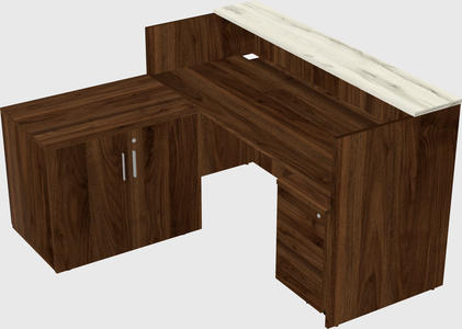 L-shaped modular reception