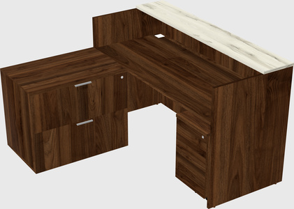 L-shaped modular reception