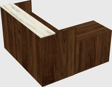 L-shaped modular reception