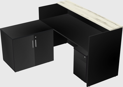 L-shaped modular reception