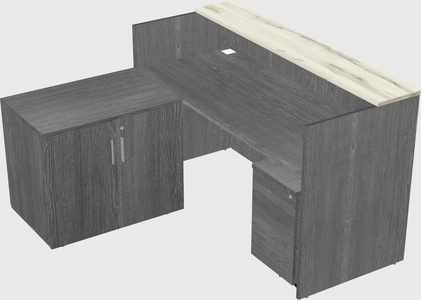 L-shaped modular reception