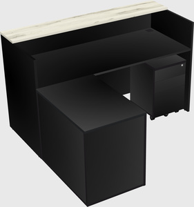 L-shaped modular reception