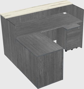 L-shaped modular reception