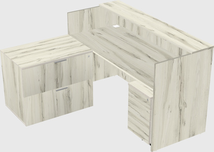 L-shaped modular reception