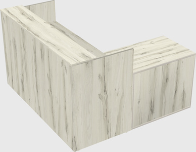 L-shaped modular reception