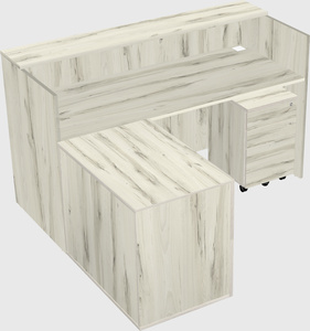 L-shaped modular reception